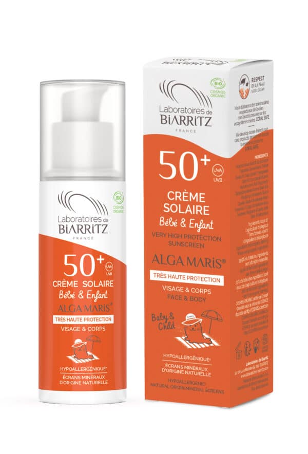 קרם הגנה לתינוקות וילדים 50+ SPF אלגה מאריס